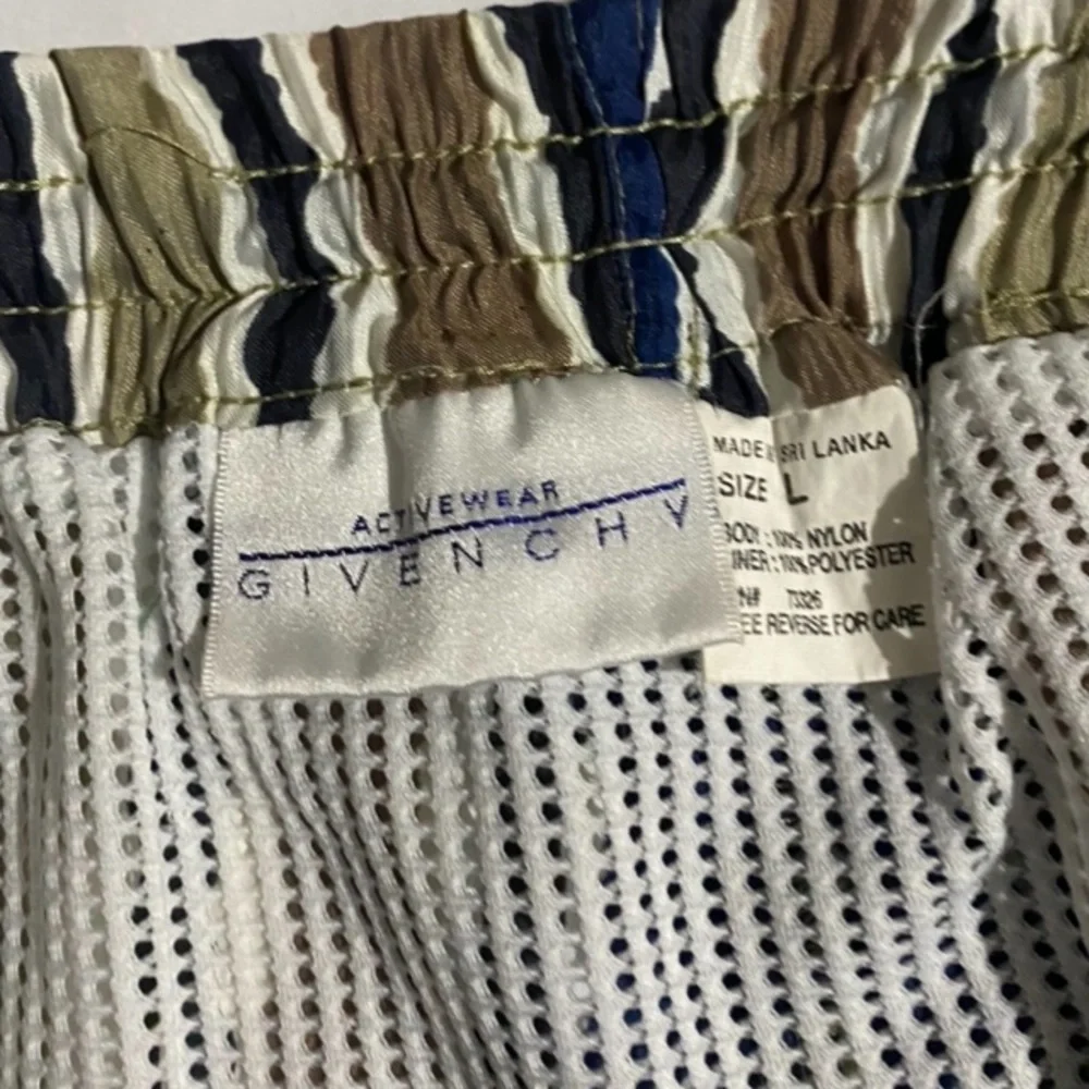 Vintage Activewear Givenchy Striped Swim Trunks